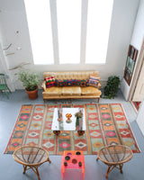 Vintage Sivas Turkish Kilim Rug 6.4ftx11.2ft