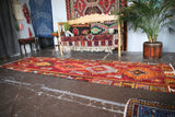 Vintage Kayseri Kilim Runner 3.4ftx12ft