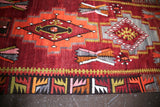 Vintage Kayseri Kilim Runner 3.4ftx12ft