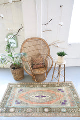 Vintage Anatolian Rug 3.5ftx7ft