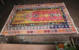 Vintage Konya Obruk Kilim 4.9ftx6.10ft