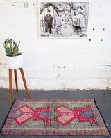 pile rug, Turkish rug, vintage rug, portland, rug shop, bright colors, wild shaman, area rug, red rug, mini rug, bold color, Portland, Oregon, rug store, rug shop, local shop, flat weave, kilim rug