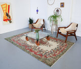 Vintage Isparta Rug 6.9ftx9ft