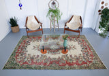 Vintage Isparta Rug 6.9ftx9ft