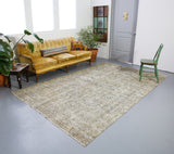 Vintage Overdyed Isparta Rug in Pearl 6.5ftx10.6ft