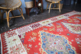 Vintage Edirne Kilim 4.9ftx8.2ft