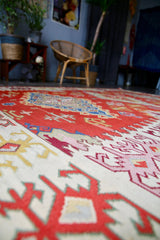 Vintage Edirne Kilim 4.9ftx8.2ft