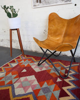 Turkish rug, vintage rug, flat weave, kilim rug, large area rug, square rug, Wild Shaman, Portland, Oregon, rug store, rug shop, local shop, bright colors, area rug, red rug, bold color