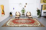 Vintage Turkish Isparta Rug 7'x11'