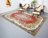 Vintage Turkish Isparta Rug 7'x11'