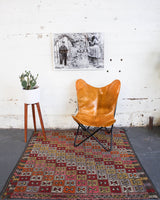 Turkish rug, vintage rug, flat weave, kilim rug, large area rug, square rug, Wild Shaman, Portland, Oregon, rug store, rug shop, local shop, bright colors, area rug, red rug, bold color