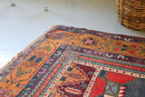 Vintage Anatolian Rug 4.10ftx8.5ft