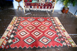 Vintage Manisa Kilim 5.8ftx7.2ft
