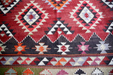 Vintage Manisa Kilim 5.8ftx7.2ft