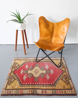 pile rug, Turkish rug, vintage rug, portland, rug shop, bright colors, wild shaman, area rug, red rug, mini rug, bold color, Portland, Oregon, rug store, rug shop, local shop, flat weave, kilim rug