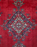 Vintage Turkish rug in a living room setting, pile rug, Turkish rug, vintage rug, portland, rug shop, bright colors, wild shaman, soft rug, bold color, Portland, Oregon, rug store, rug shop, local shop, antique rug