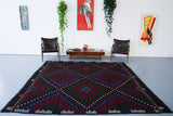 black, red, old rug, vintage kilim, flat weave, antique, oushak, portland rug shop, rug store, wild shaman