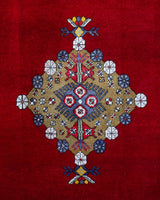 Vintage Turkish rug in a living room setting, pile rug, Turkish rug, vintage rug, portland, rug shop, bright colors, wild shaman, soft rug, bold color, Portland, Oregon, rug store, rug shop, local shop, antique rug