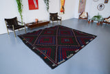black, red, old rug, vintage kilim, flat weave, antique, oushak, portland rug shop, rug store, wild shaman