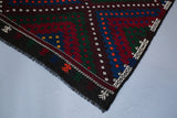 black, red, old rug, vintage kilim, flat weave, antique, oushak, portland rug shop, rug store, wild shaman