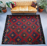 red, old rug, vintage kilim, flat weave, antique, oushak, portland rug shop, rug store, wild shaman