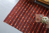 orange, brown, striped, old rug, vintage kilim, flat weave, antique, oushak rug, portland rug shop, rug store, wild shaman