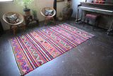 Vintage Aegean Cicim Kilim 5.2ftx8.3ft