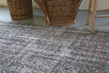 Vintage Turkish  Overdyed Isparta Rug in Ash 5' x 8'
