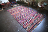 Vintage Aegean Cicim Kilim 5.2ftx8.3ft