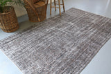 Vintage Turkish  Overdyed Isparta Rug in Ash 5' x 8'