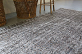 Vintage Turkish  Overdyed Isparta Rug in Ash 5' x 8'