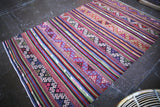 Vintage Aegean Cicim Kilim 5.2ftx8.3ft