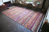 Vintage Aegean Cicim Kilim 5.7ftx10ft