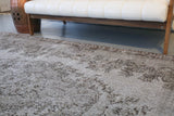 Vintage Overdyed Isparta Rug in Mid Gray 5.7ftx9.7ft