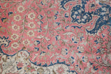 Vintage Turkish rug in living room setting, old rug, antique rug, pastel colors, faded colors, Turkish rug, vintage rug, soft rug, Portland, Oregon, rug store, rug shop, local shop
