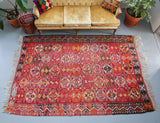 Vintage Turkish Afyon Kilim