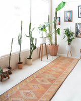 pile rug runner, Turkish rug, vintage rug, portland, rug shop, bright colors, wild shaman, runner rug, bold color, Portland, Oregon, rug store, rug shop, local shop, hallway runner, skinny runner, kilim runner, earthy colors, faded colors