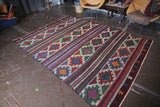 Vintage Aegean Cicim Kilim 6.2ftx8.1ft