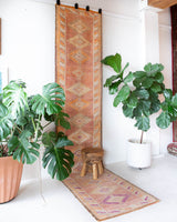 pile rug runner, Turkish rug, vintage rug, portland, rug shop, bright colors, wild shaman, runner rug, bold color, Portland, Oregon, rug store, rug shop, local shop, hallway runner, skinny runner, kilim runner, earthy colors, faded colors