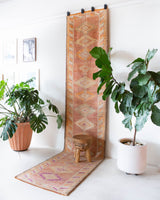 pile rug runner, Turkish rug, vintage rug, portland, rug shop, bright colors, wild shaman, runner rug, bold color, Portland, Oregon, rug store, rug shop, local shop, hallway runner, skinny runner, kilim runner, earthy colors, faded colors