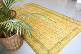 Vintage Overdyed Isparta Rug in Mint Lemon 6ftx10ft