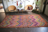 Vintage Mersin Mut Cicim Kilim 4.8ftx9.10ft