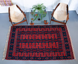 old rug, antique rug, modern rug, bold colors, turkish rug, vintage rug, flat weave, kilim rug, large area rug, square rug, Wild Shaman, Portland, Oregon, rug store, rug shop, local shop