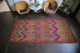 Vintage Mersin Mut Cicim Kilim 4.8ftx9.10ft
