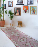 pile rug runner, Turkish rug, vintage rug, portland, rug shop, bright colors, wild shaman, runner rug, bold color, Portland, Oregon, rug store, rug shop, local shop, hallway runner, skinny runner, kilim runner, earthy colors, faded colors