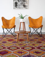 Turkish rug, vintage rug, flat weave, kilim rug, large area rug, square rug, Wild Shaman, Portland, Oregon, rug store, rug shop, local shop, bright colors, area rug, red rug, bold color