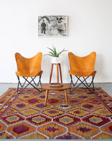 Turkish rug, vintage rug, flat weave, kilim rug, large area rug, square rug, Wild Shaman, Portland, Oregon, rug store, rug shop, local shop, bright colors, area rug, red rug, bold color