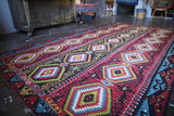 Old Ushak Esme Kilim 6ftx10.7ft