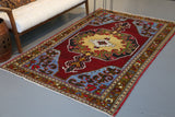 Old Anatolian Rug 4.6ftx7.3ft