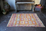 Old Mersin Mut Cicim Kilim 4.8ftx6ft